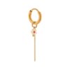 Chain Flower Hoops Gold