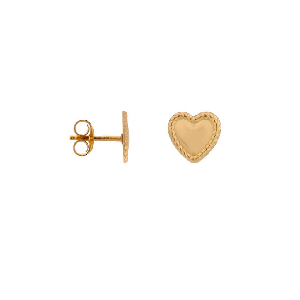 Studs Twisted Hearts Gold
