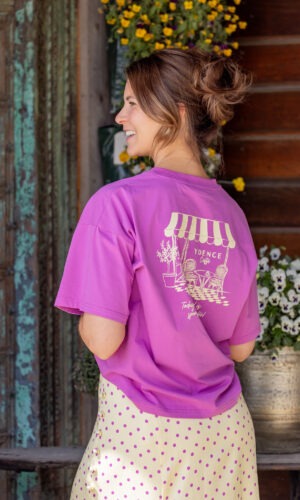 Alternative view of T-Shirt Ydence Cafe | Pink Purple