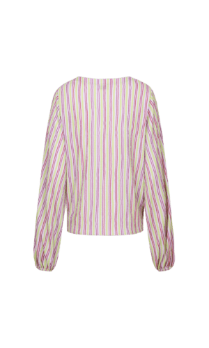 Alternative view of Blouse Caridad Stripes | Purple/Lime
