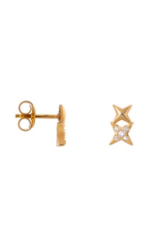 Studs Double Star Gold