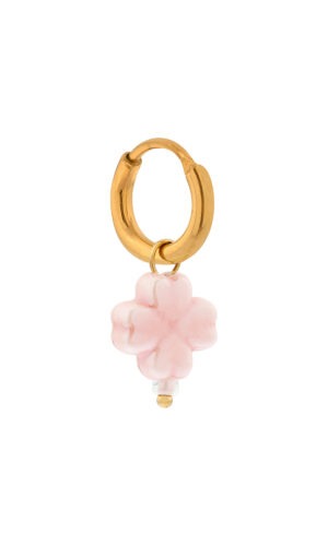 Pink Clover Hoops Gold