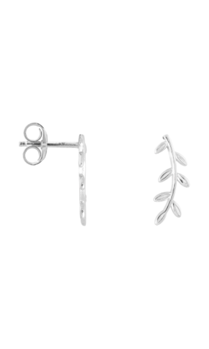 Studs Leaf Silver