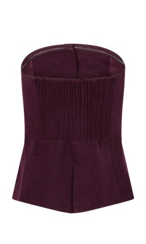Alternative view of Top Asher | Aubergine